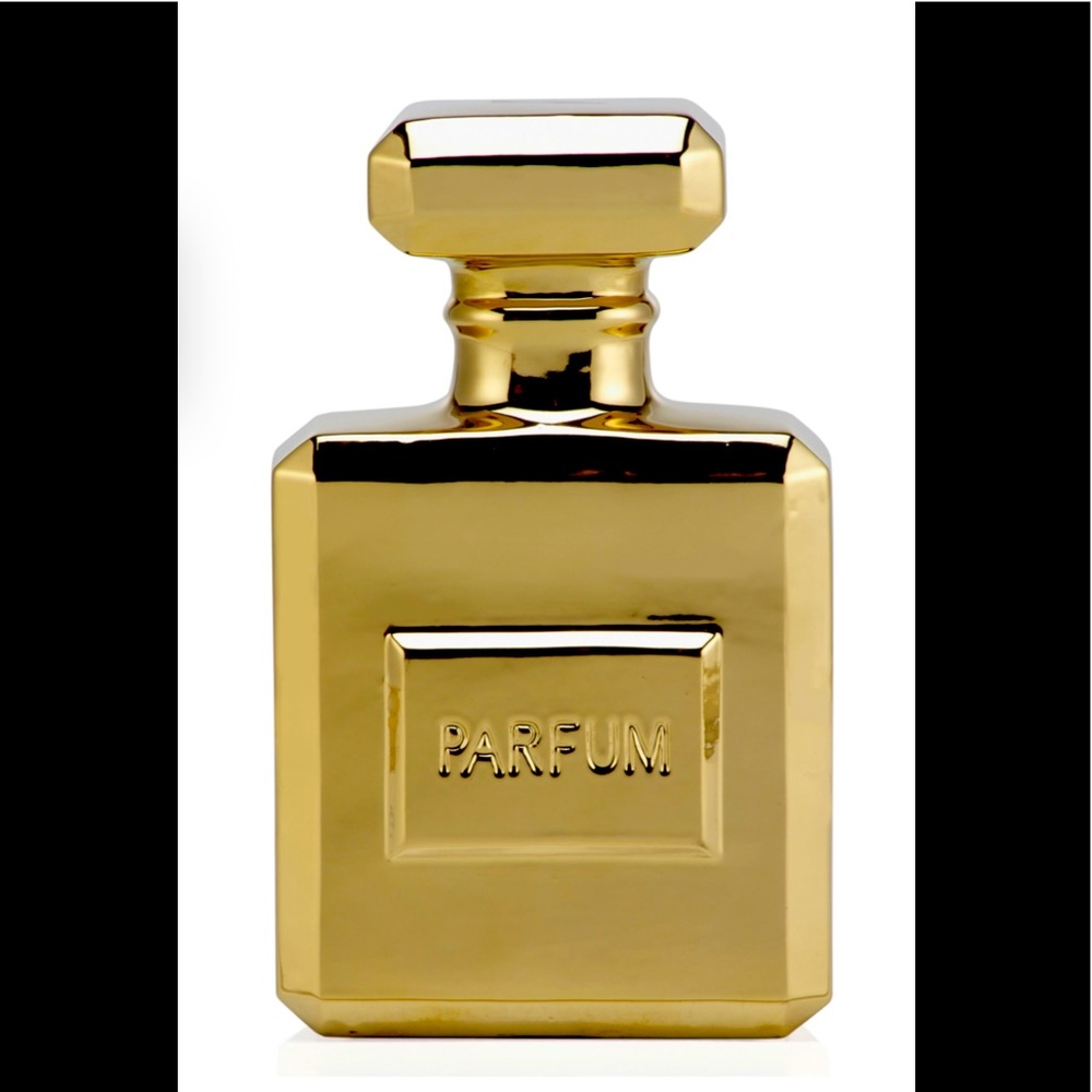Gold Coin Bank Decor Parfum Bottle